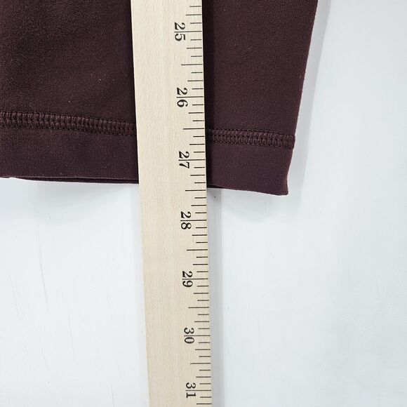 Lululemon Pants Womens 4 Wunder Under Crop Maroon Athletic Gym Leisure Yoga - Picture 5 of 9